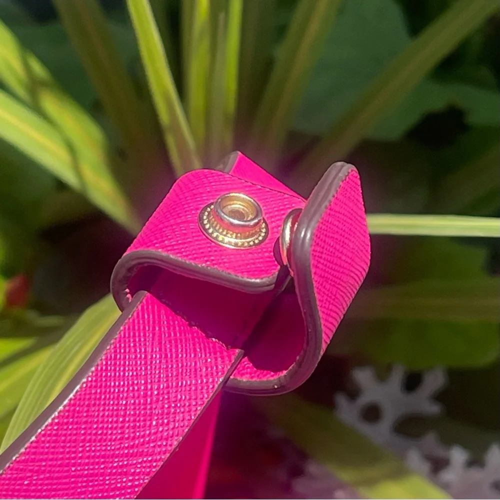 RARE Magenta Pink HENRI BENDEL Large Jetsetter Leather Convertible Backpack Bag - Picture 13 of 16